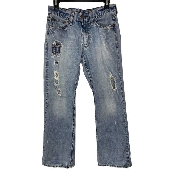 American Eagle Outfitters Other - American Eagle Men's Size 29x30 Low Rise Boot Cut Jeans Distressed Blue